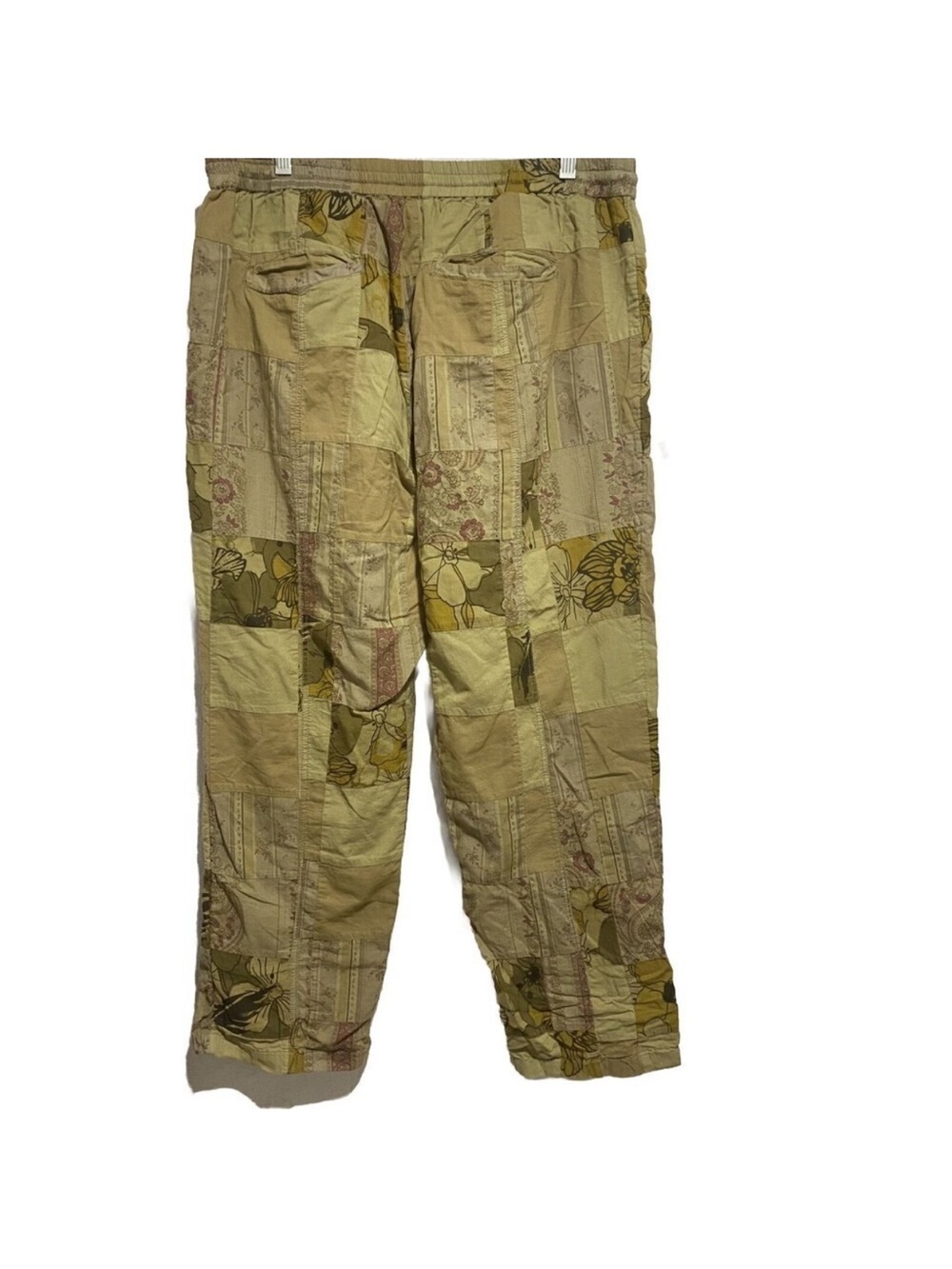 Anthropology Gypsy Palazzo Pants Elastic Cuff Leggings Comfort Pants Large Quilt - Picture 2 of 6